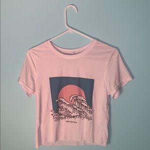 white cute crop top!!